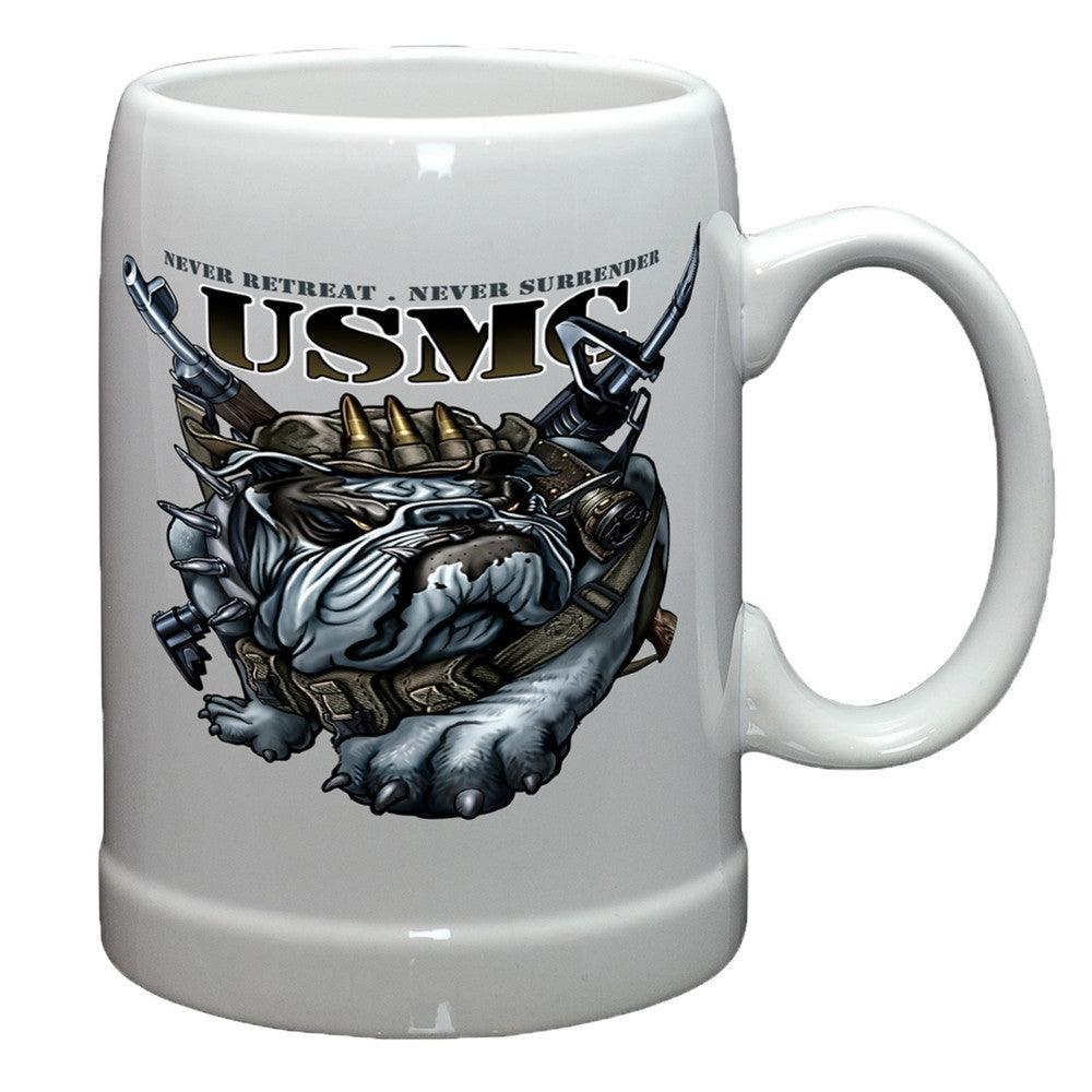 USMC Never Retreat Stoneware Mug Set-Military Republic