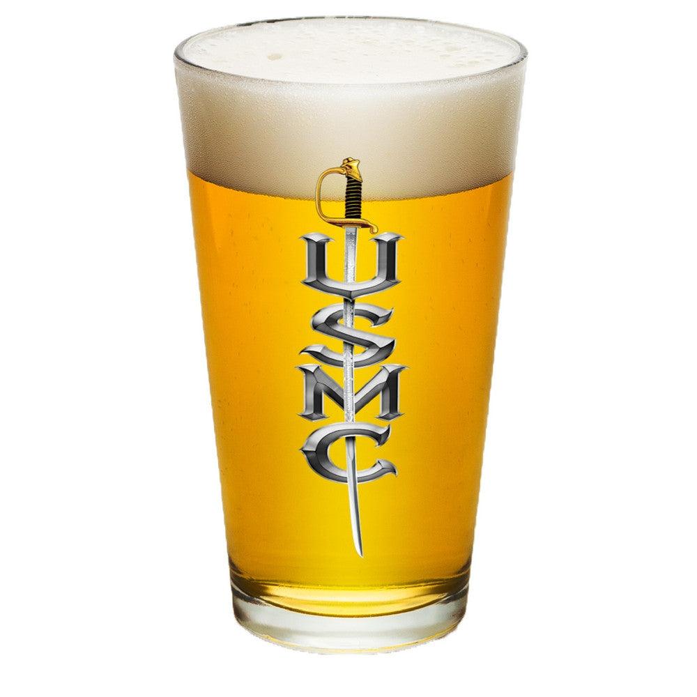 USMC Sword Pint Glasses-Military Republic