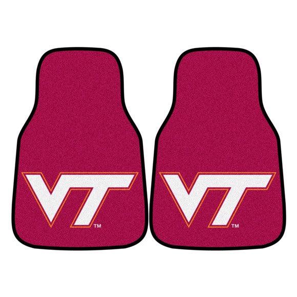 Virginia Tech 2Pk Carpet Car Mat Set - Military Republic