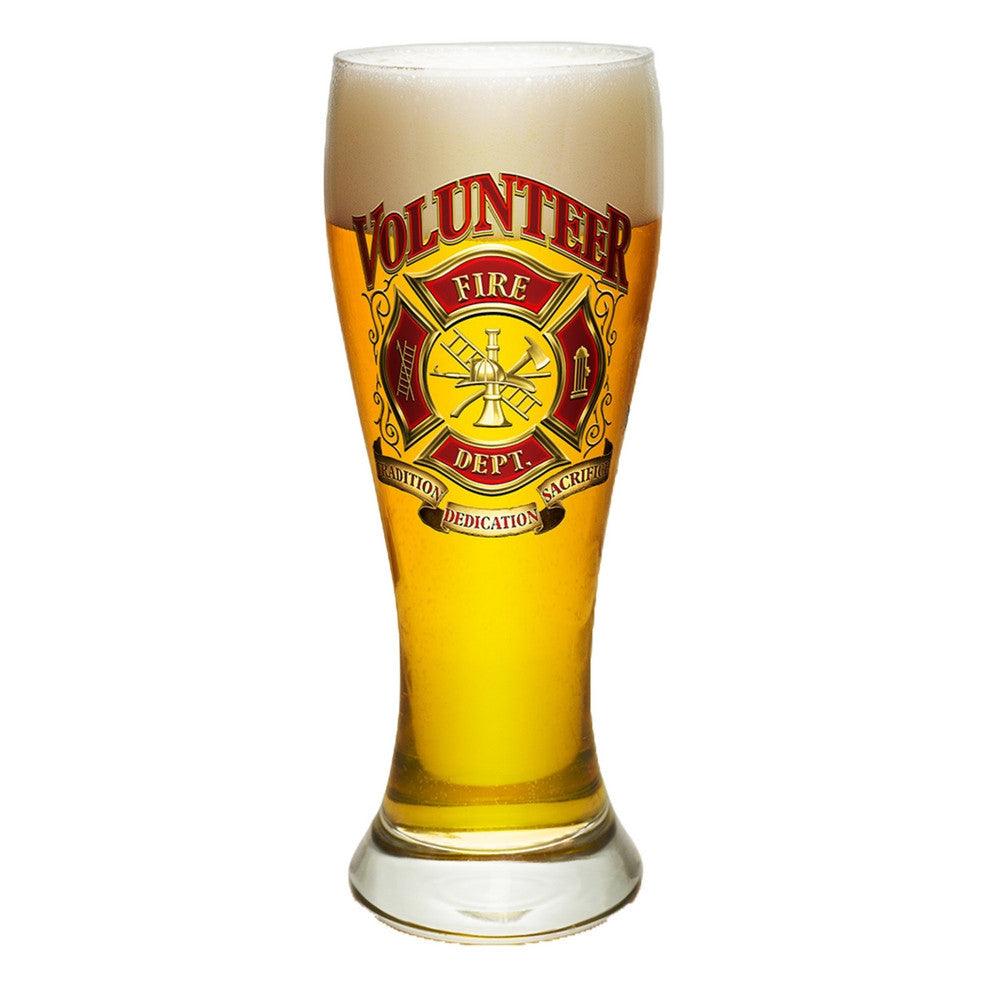 Volunteer Firefighter Pilsner Glass Set-Military Republic
