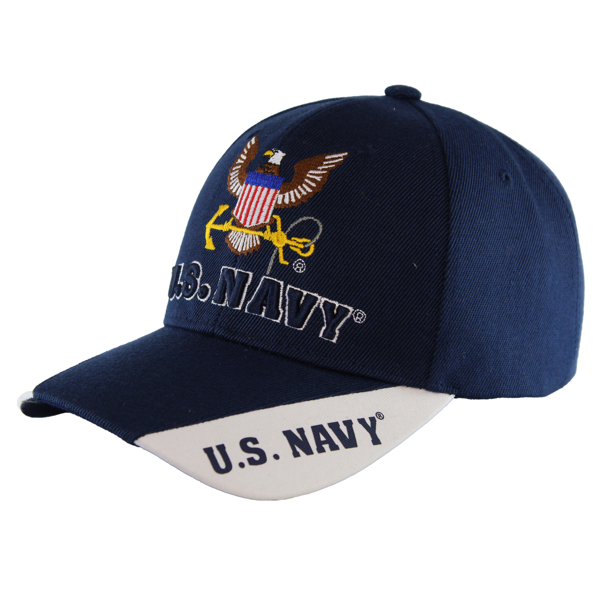 U.S. Navy 3D Embroidered 3-Panel Structured Cap – view 3