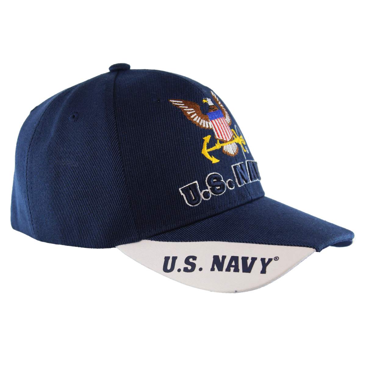 U.S. Navy 3D Embroidered 3-Panel Structured Cap – view 2