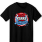 America 250 Years of Being Awesome Blue and Red Stars Graphic T-shirt