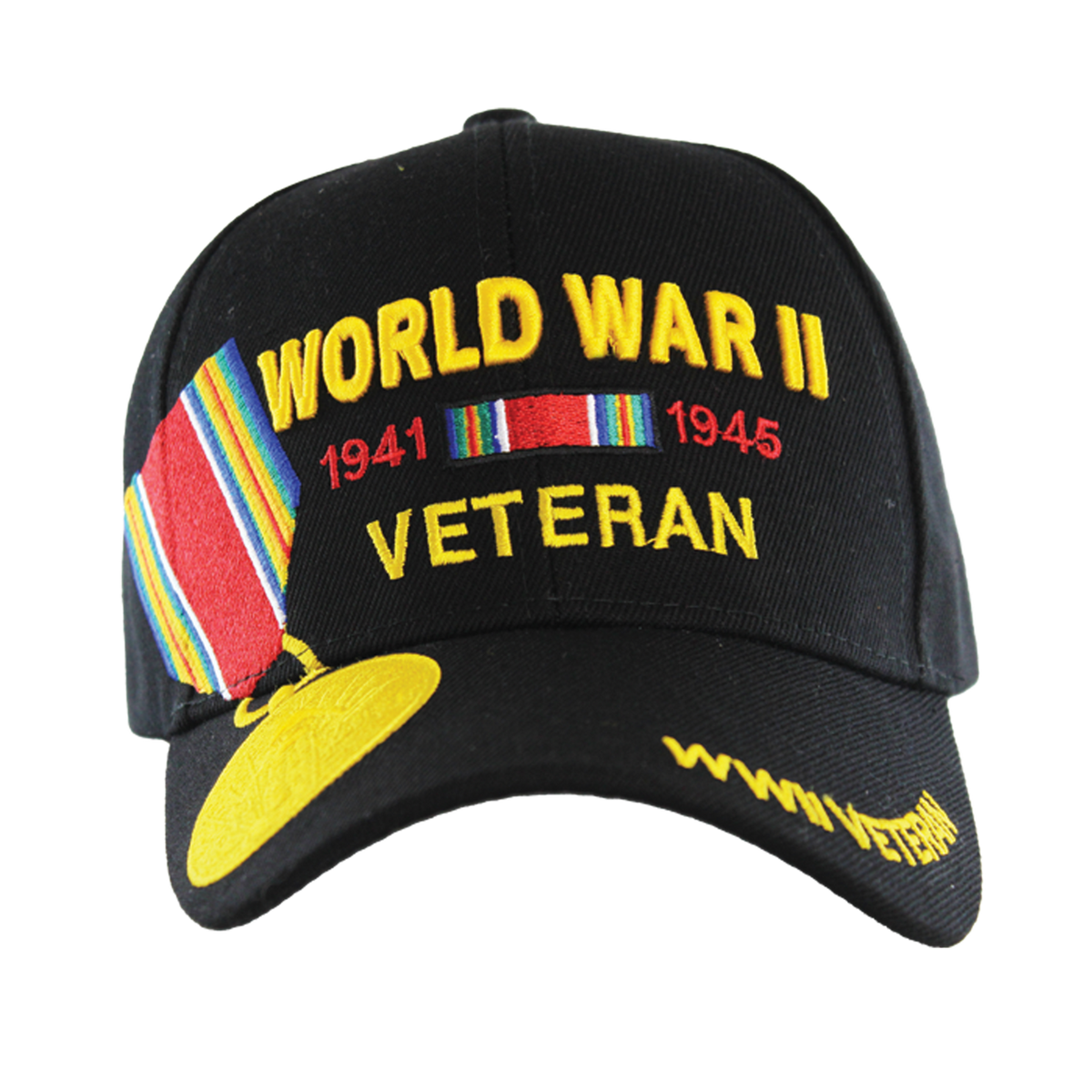 World War II Veteran Embroidered Medal Cap – view 1