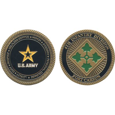 4th Infantry Division Forth Carson Army Challenge Coin
