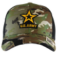 Black Streak Camo Stressed US Army Cap – view 3