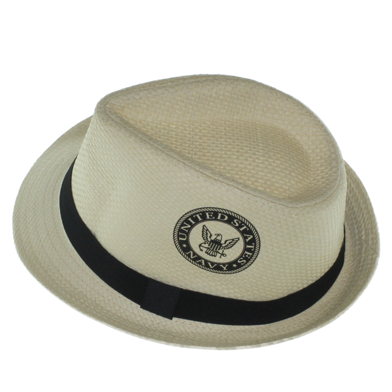 U.S. Navy Embroidered Logo Military Dress Fedora – view 5