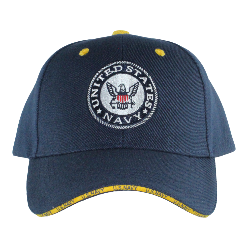 U.S. Navy Embroidered Sandwich Visor Cap – view 1