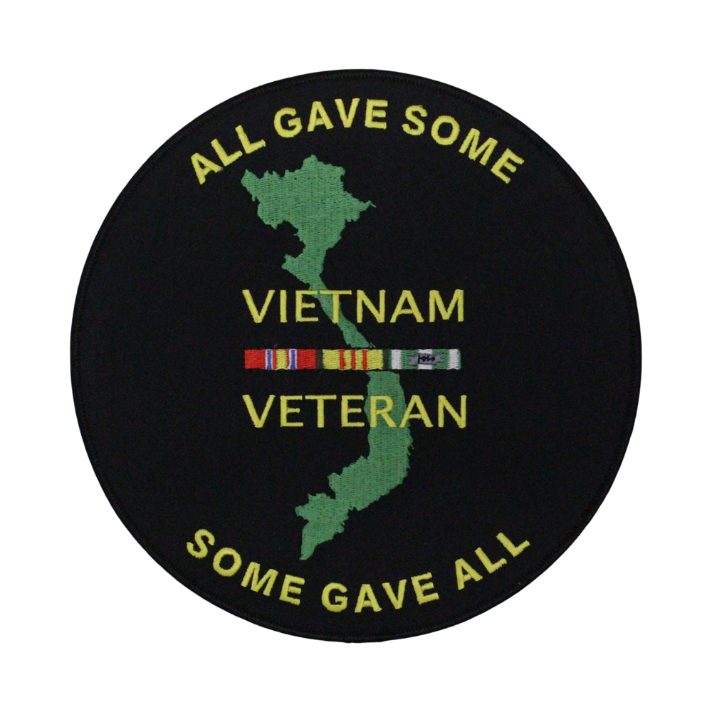 Large Embroidered Vietnam Veteran Round Logo Patch – view 1