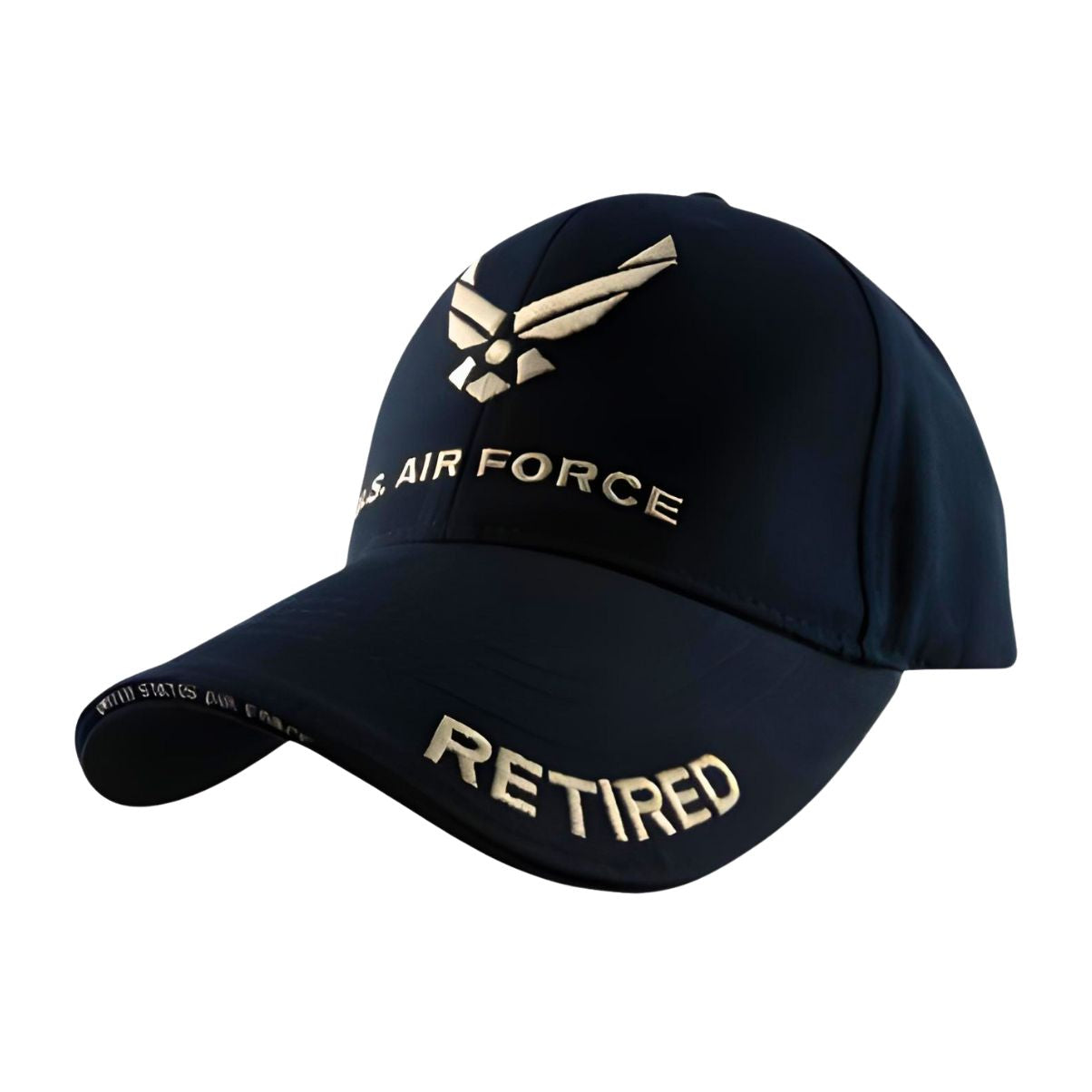 U.S. Air Force Retired Black Cap with Wings Logo