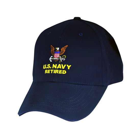 U.S. Navy Veteran Dark Blue Cap With Logo Emblem