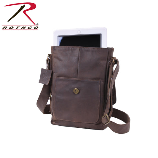 Rothco Brown Leather Military Tech Bag