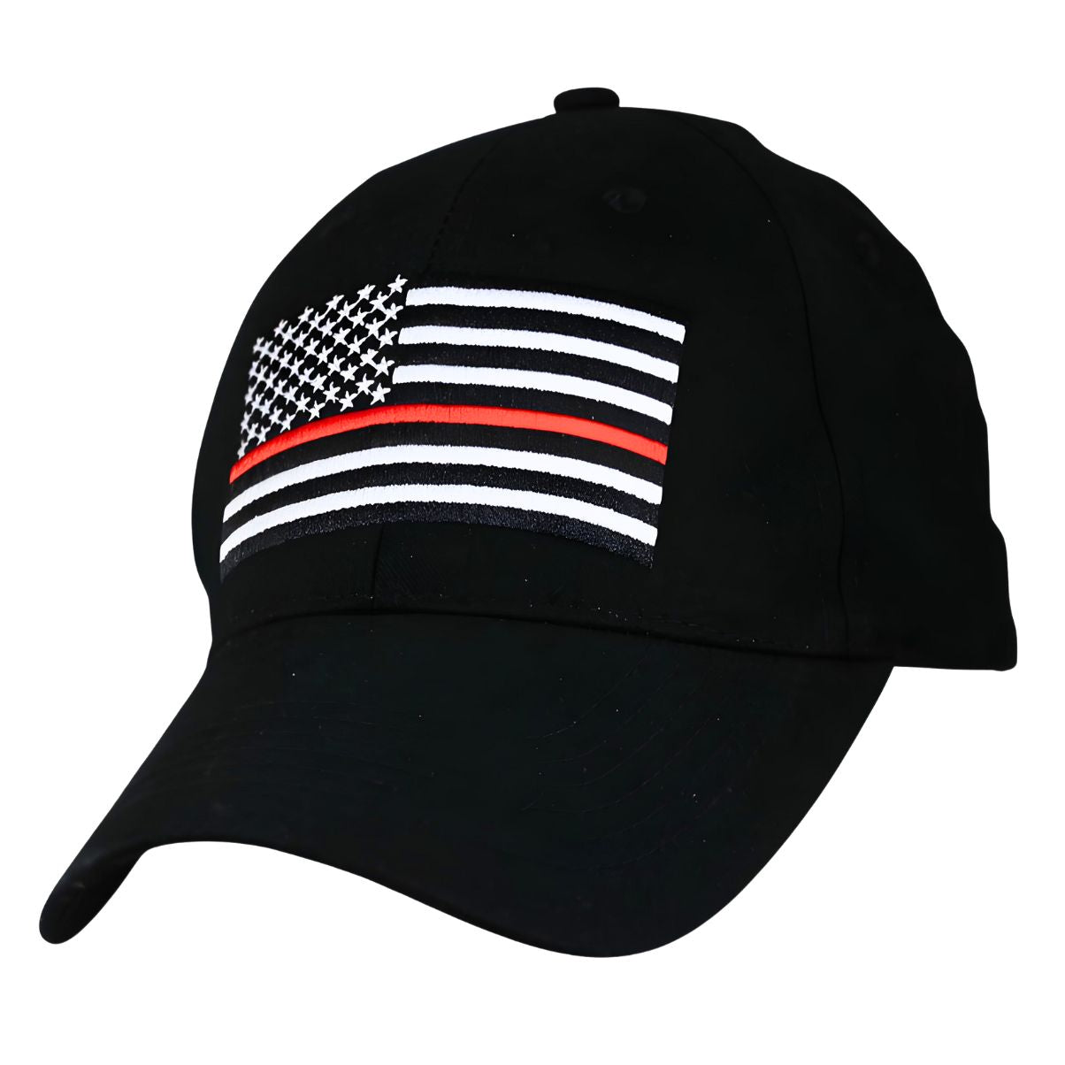 Patriotic Black Cap-Thin Red line/ Flag