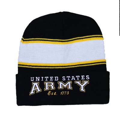 U.S. Army Knit Watch Cap EST 1775 w/ Stripe