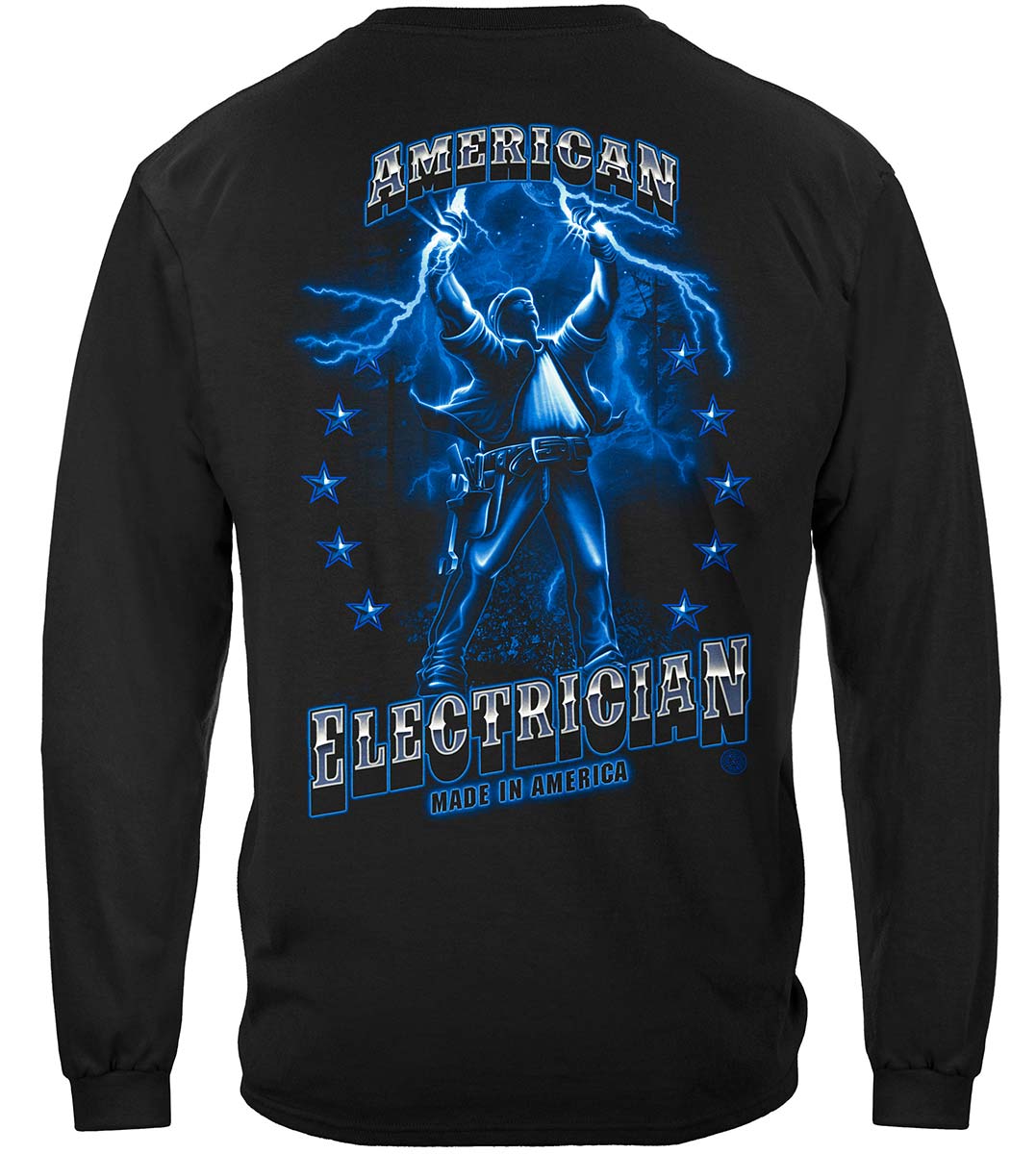 American Electrician Long Sleeve Shirt - back view