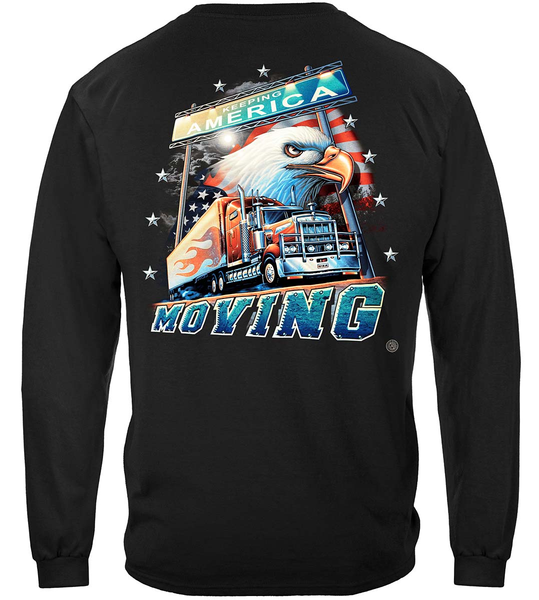 American Trucker Long Sleeve Shirt - back view