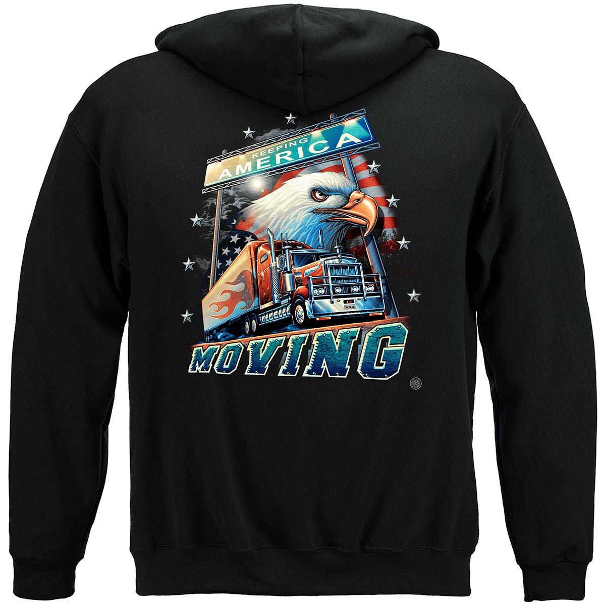 American Trucker Hoodie - back view