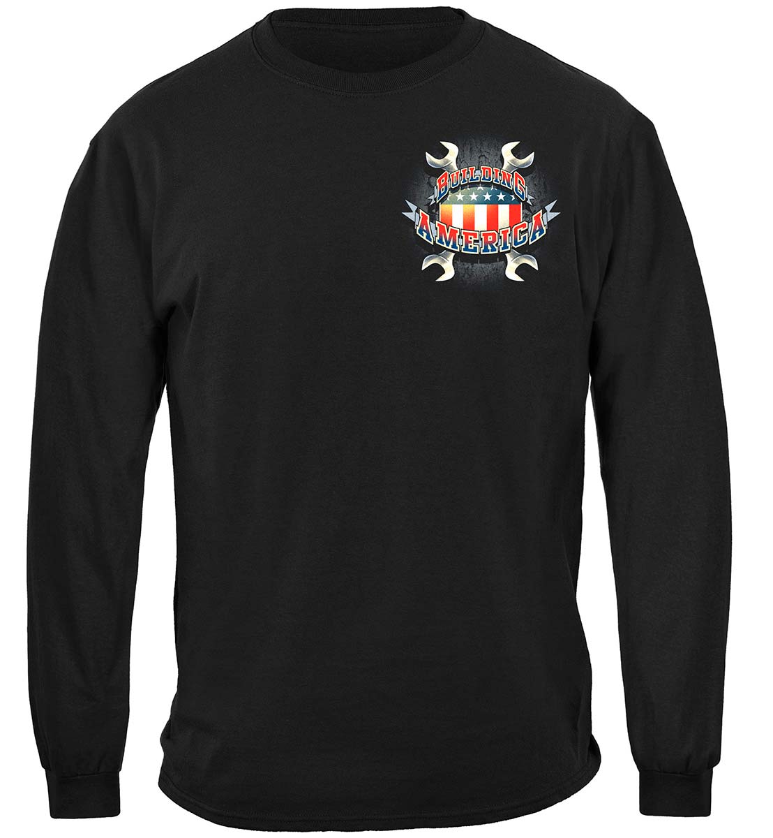 American Iron Worker Long Sleeve Shirt - front view