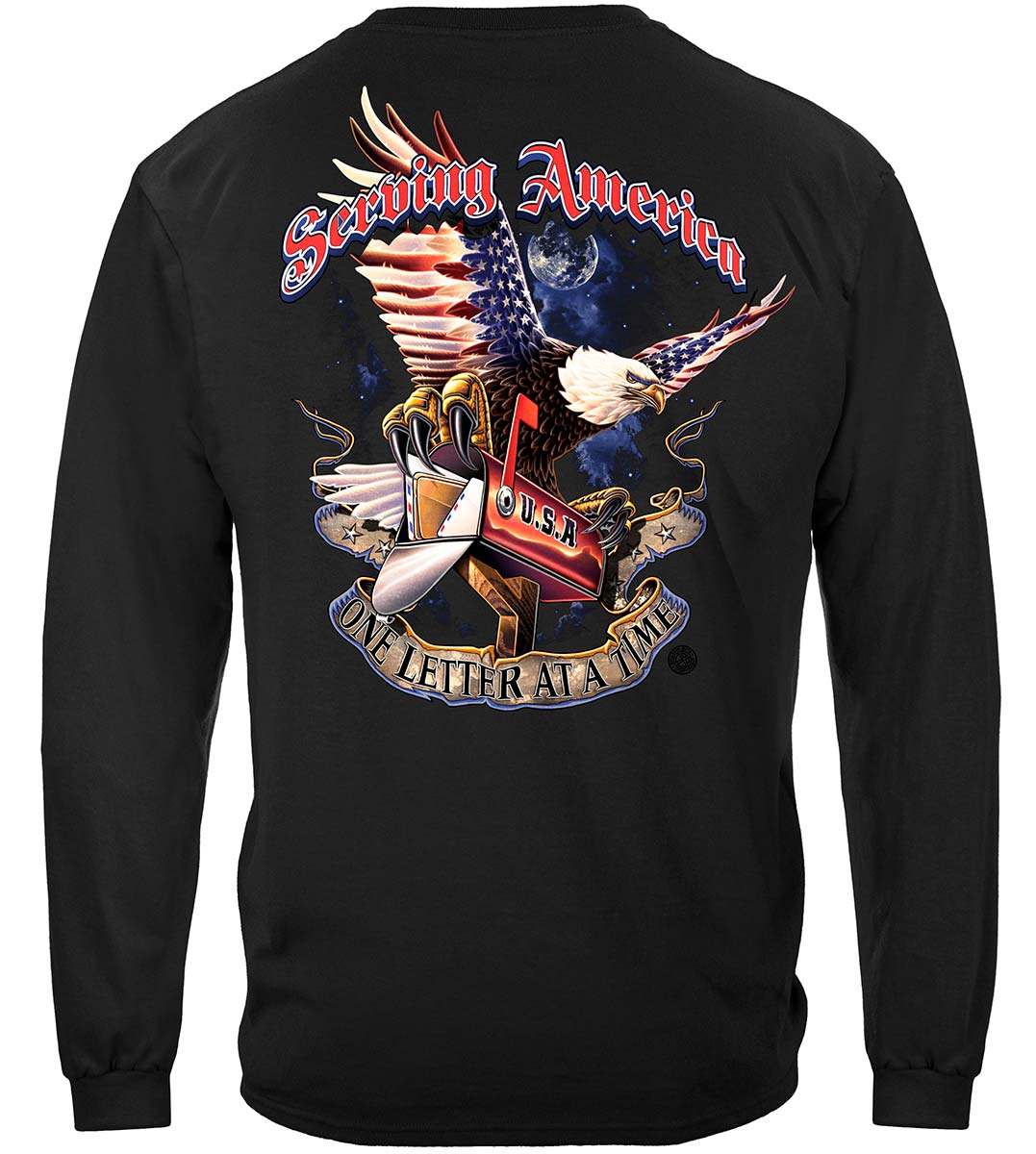 American Postal Worker Long Sleeve Shirt - back view