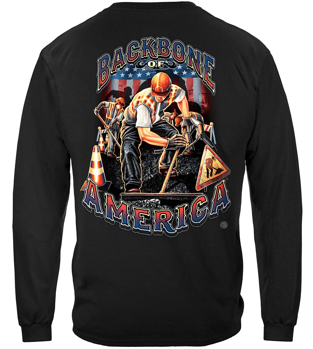 American Laborer Long Sleeve Shirt - back view