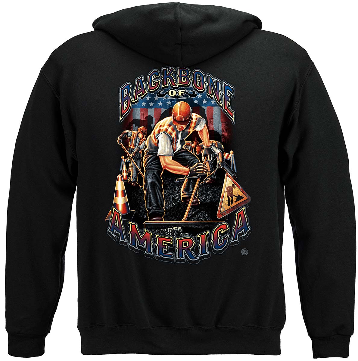 American Laborer Hoodie - back view