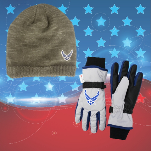 Air Force Knit Hat and Glove Set