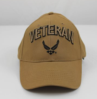 Air Force Veteran Coyote Brown Cap