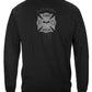 Black Helmet Skull Truck Keep Back 200 Feet Long Sleeve Shirt - back view