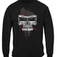 Black Helmet Skull Truck Keep Back 200 Feet Long Sleeve Shirt - front view