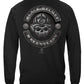 Black Helmet Skull Leather Patch Long Sleeve Shirt - back view