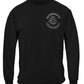 Black Helmet Skull Leather Patch Long Sleeve Shirt - front view