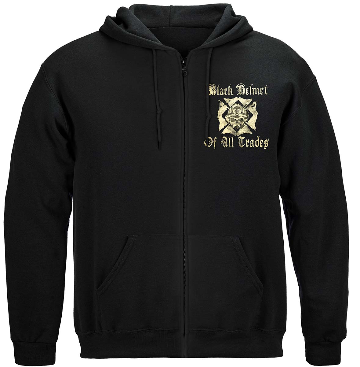 Black Helmet The Jack Card Zip Hoodie - front view