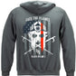 Black Helmet Spartan Helmet Face the Flames Hoodie - back view