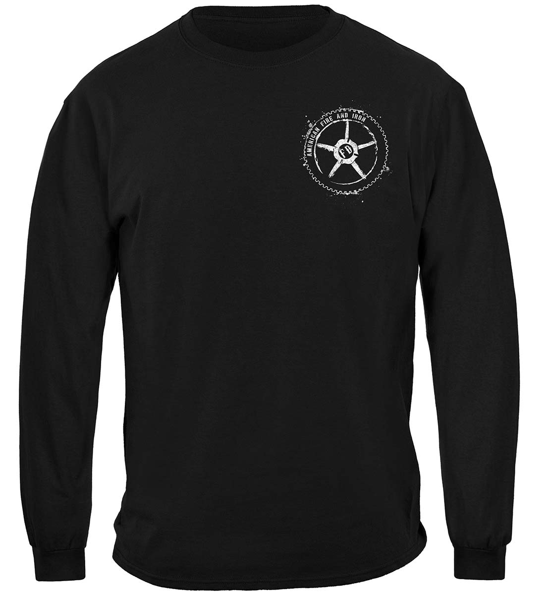 Black Helmet Tailboard Rider Long Sleeve Shirt - front view