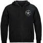 Black Helmet Tailboard Rider Zip Hoodie - front view