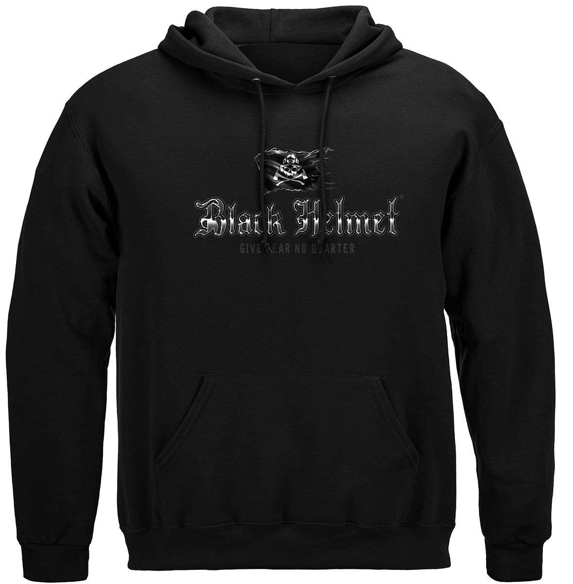 Black Helmet Black Flag Give Fear No Quarter Hoodie - front view