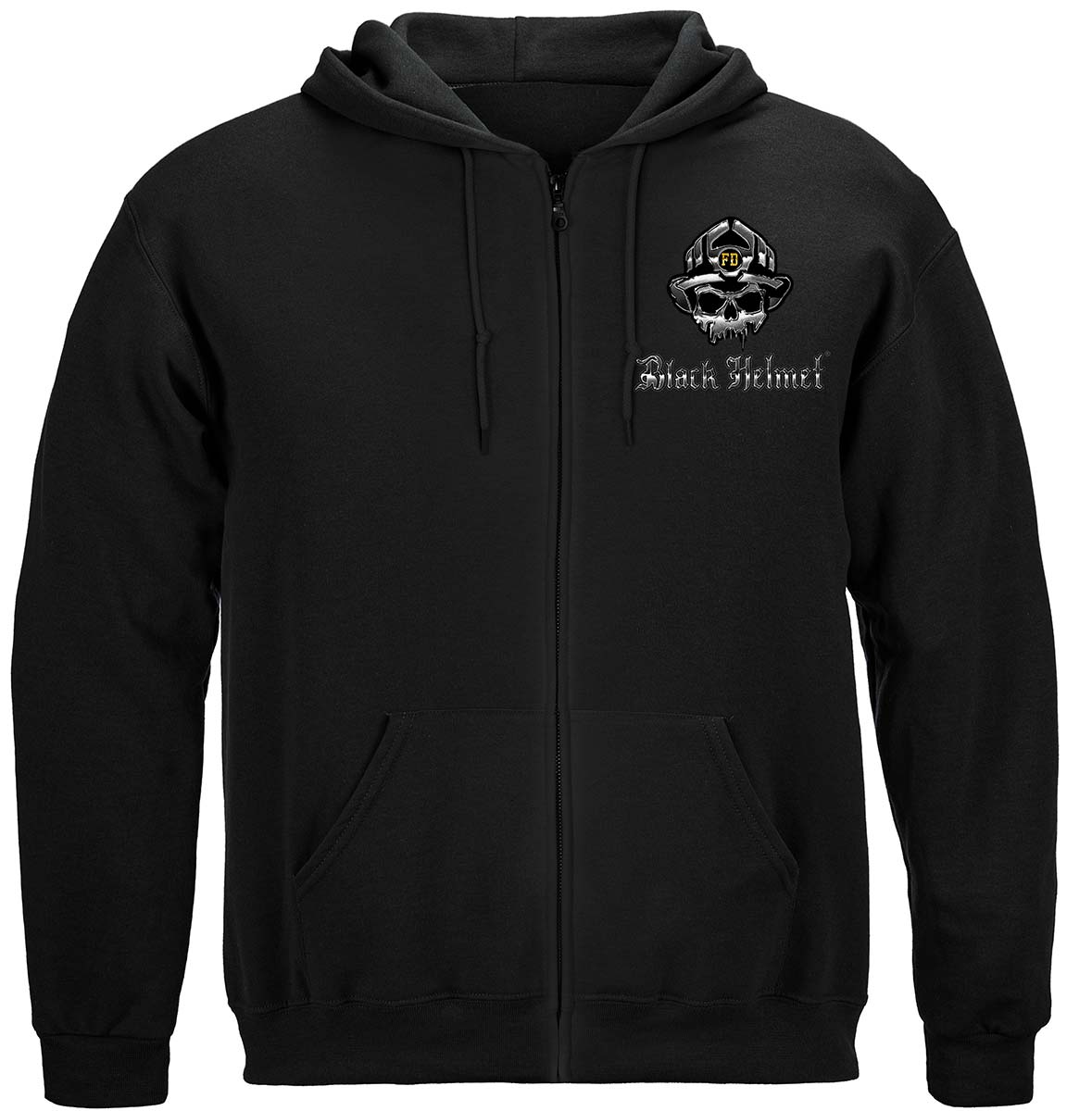Black Helmet I'm Your Huckleberry Zip Hoodie - front view
