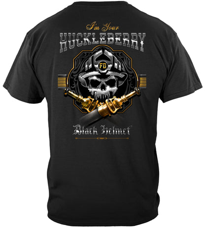 Black Helmet I'm Your Huckleberry T-Shirt - back view