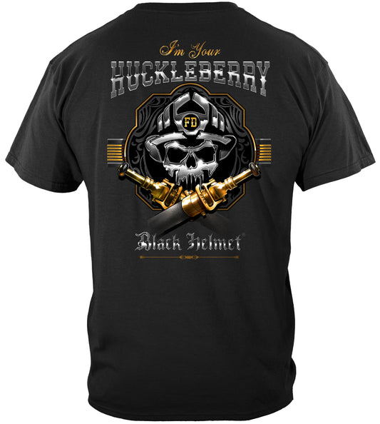 Black Helmet I'm Your Huckleberry T-Shirt - back view