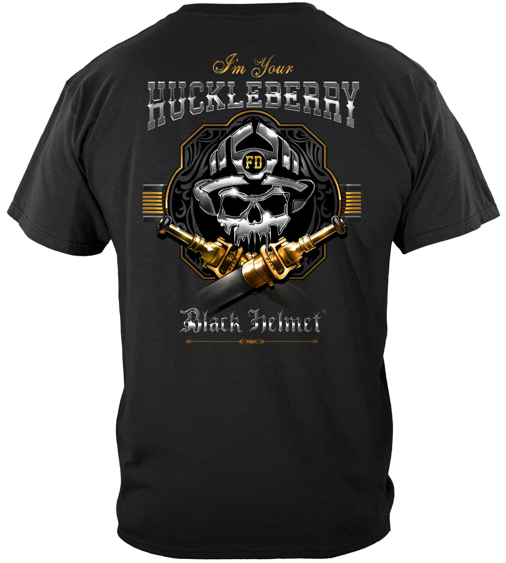 Black Helmet I'm Your Huckleberry T-Shirt - back view
