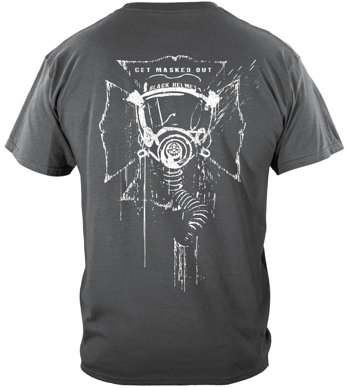 Black Helmet Get Masked Out T-Shirt - back view