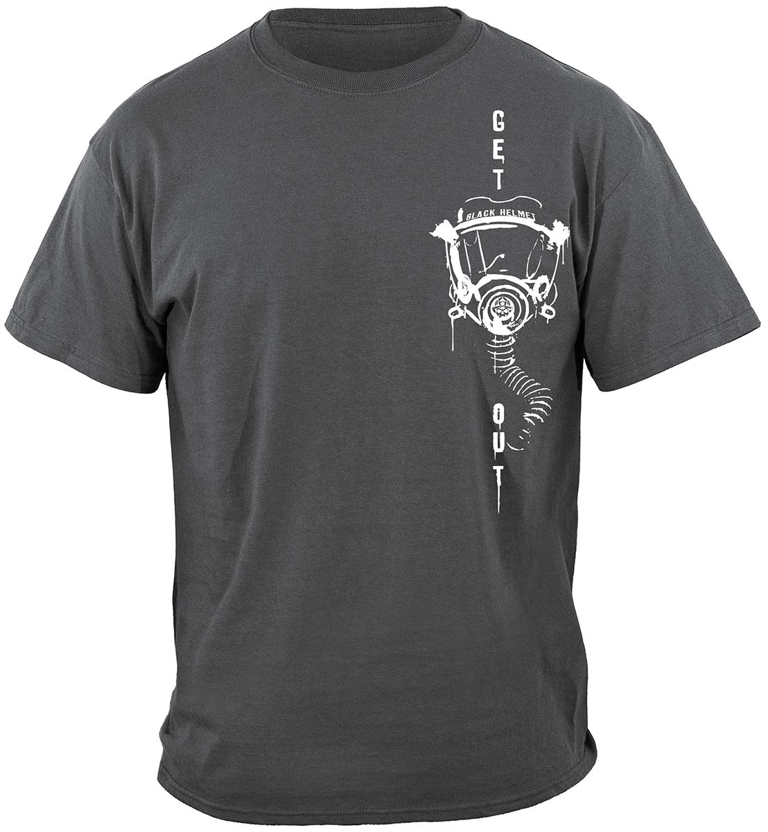 Black Helmet Get Masked Out T-Shirt - front view