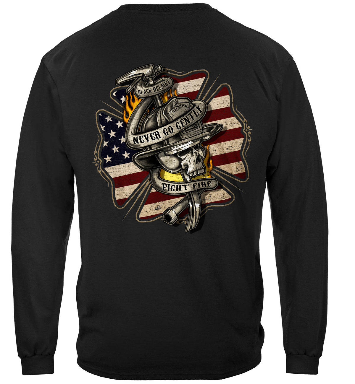 Never Go Gently Long Sleeve Shirt - back view