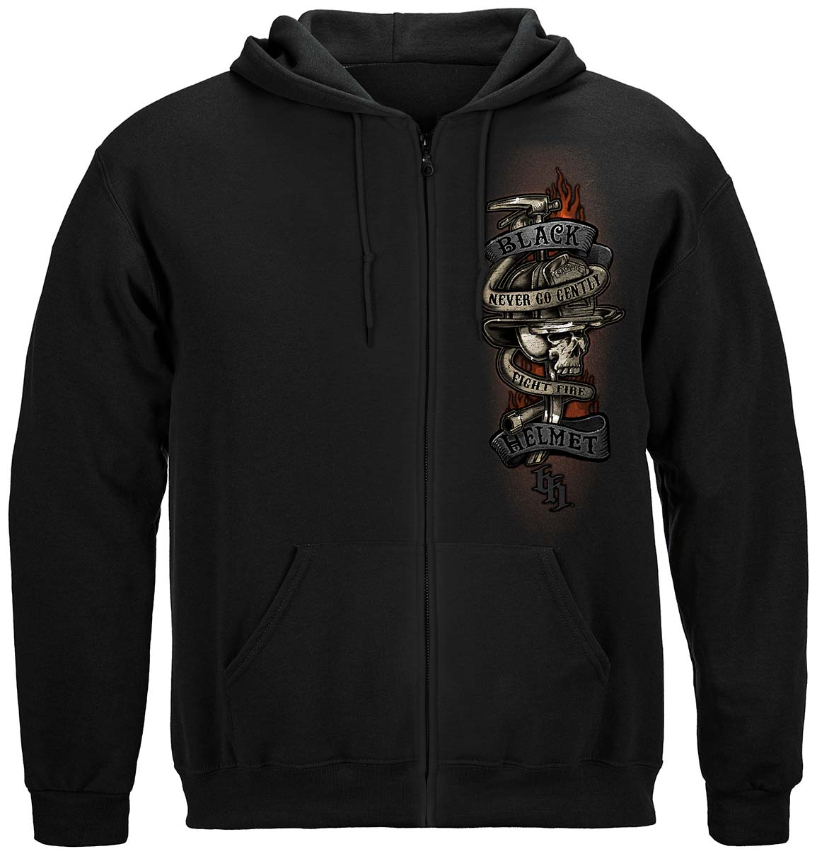 Never Go Gently Zip Hoodie - front view