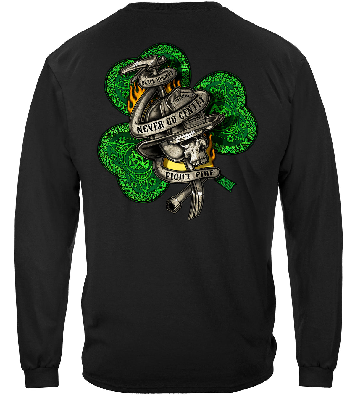Irish Never Go Gently Long Sleeve Shirt - back view