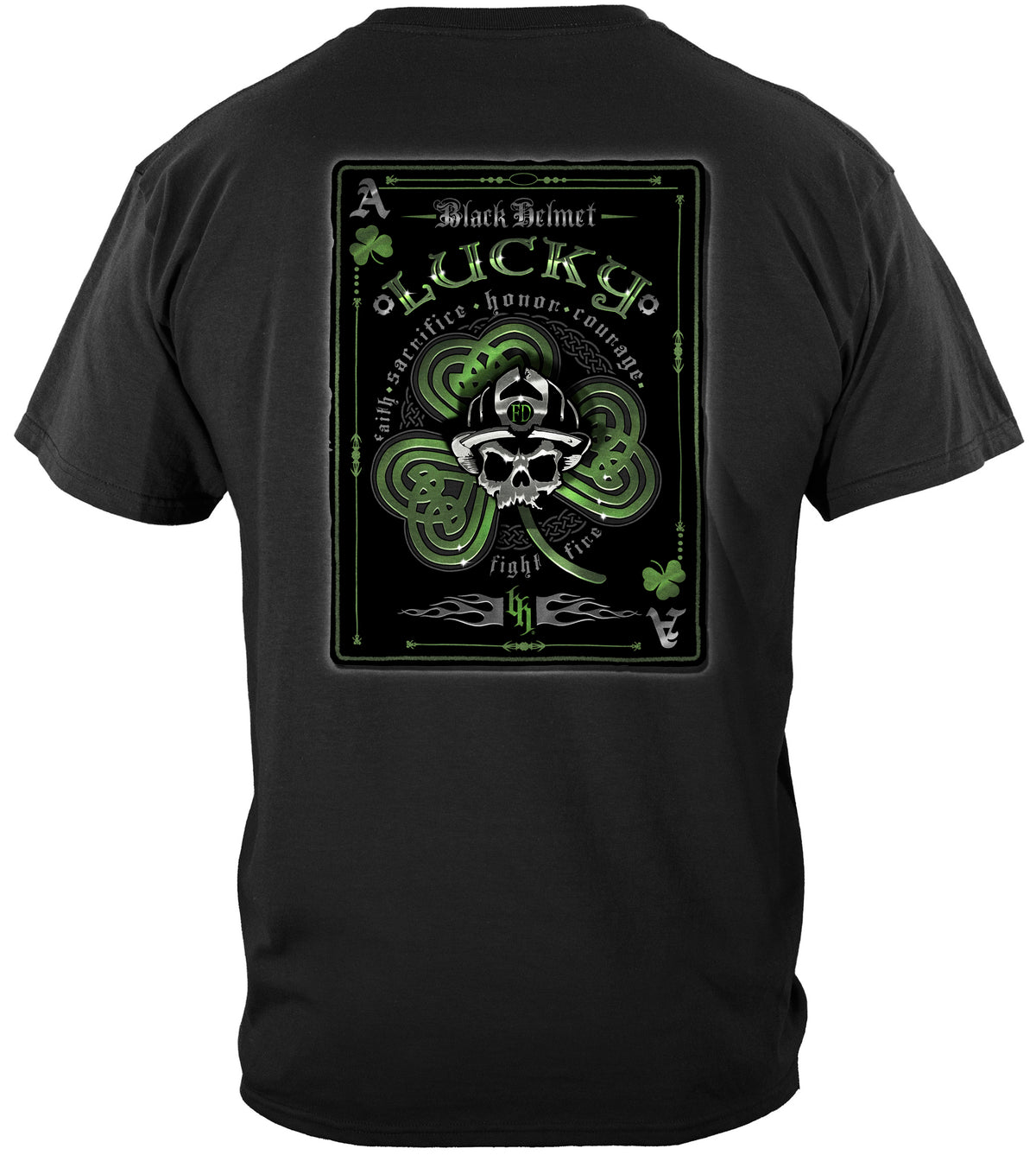 Irish Lucky Shamrock Card T-Shirt - back view