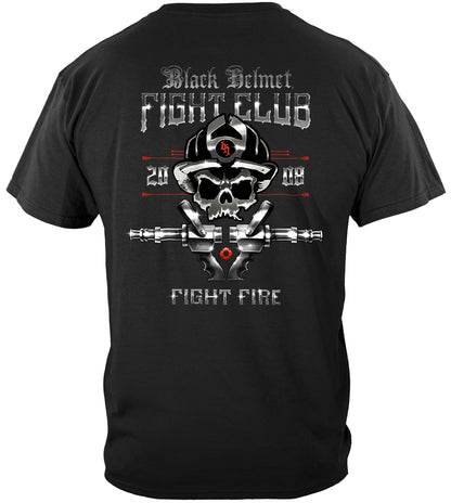 Black Helmet Fight Club T-Shirt - back view