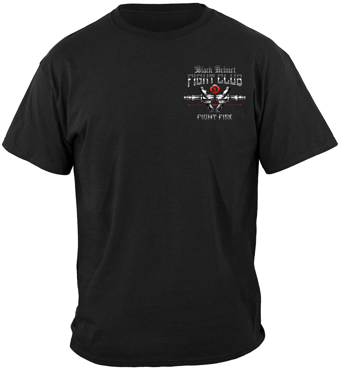 Black Helmet Fight Club T-Shirt - front view