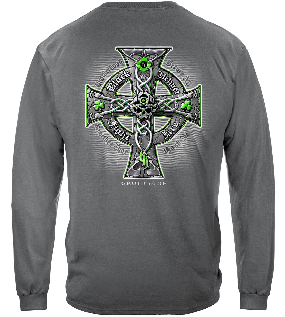 Irish Brotherhood Cross Long Sleeve Shirt - back view