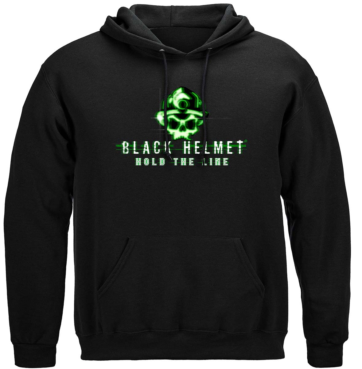 Black Helmet Hold the Line Hoodie - front view